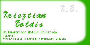 krisztian boldis business card
